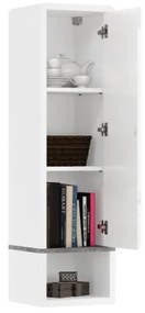 Dulap cu raft deschis FRED alb/gri