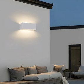 Brilagi - Aplică de perete pentru exterior DONNANI LED/7W/230V 20 cm alb IP44