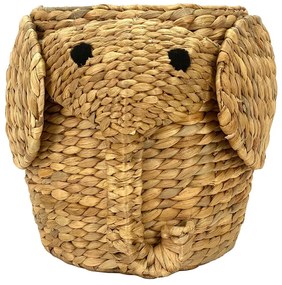 Coș de jucării pentru copii în culoare naturală din zambilă de apă ø 30x35 cm Elephant – Compactor
