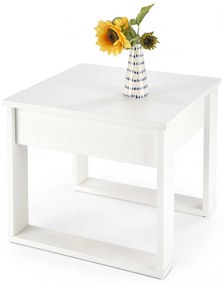 Masuta de cafea Nea patrata alba L60 cm