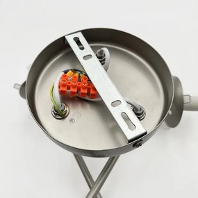 Lustră aplicată MALENA 3xE14/5W/230V crom mat/alb