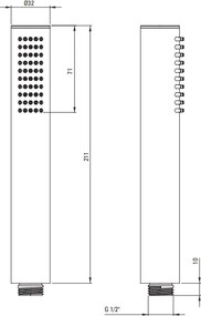SILIA Pară de Duș, 1-Funcție finisaj Auriu Periat - NQS_R51S