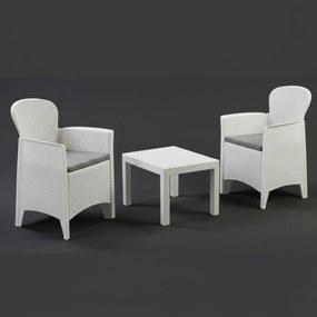 I.P.A.E-Progarden Set grădină AKITA, 3 piese, albă