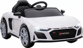 AIYAPLAY Mașină Electrică pentru Copii 12 V Audi R8 Spyder, 3+ Ani, 3-5 km/h, 2 Motoare și Telecomandă, Albă | Aosom Romania