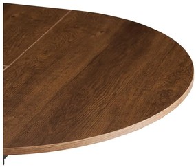 Masă de sufragerie extensibilă Amero (stejar închis + negru) (pentru 4-6 persoane). 1116196