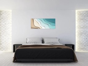 Tablou abstract cu plaja mării (120x50 cm)