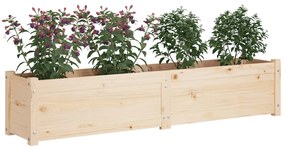 Strat inaltat de gradina, 2 buc., 150x31x31 cm, lemn masiv pin 2, Maro
