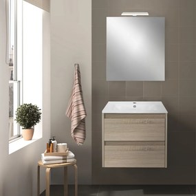 Mobilier complet de baie Porto Prime 60 în culoarea stejarului Sonoma