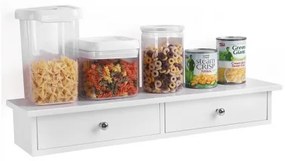 Raft de perete SHELFY cu compartimente, alb