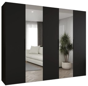 Dulap de haine 250 cm Mirabella 2 (Negru + Negru). 1126429