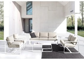 Canapea de grădină albă din aluminiu Merrigan – Bizzotto