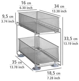 WENKO 53140800 - Poliță GIOMA, 35 x 33,5 cm, argintie