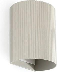 Aplica perete aluminiu striat gri, 1xGU10, SOLE round