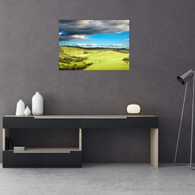 Tablou - Peisaj verde cu dealuri (70x50 cm)