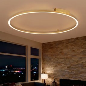 Brilagi - Corp de iluminat LED reglabil PORTOFINO LED/85W/230V, diam. 120 cm, auriu + telecomandă