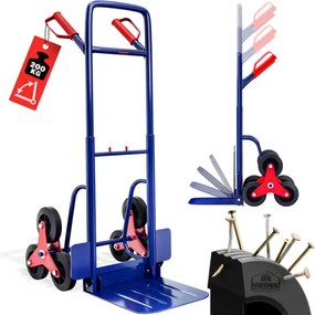 Cărucior pentru scări CART, max. 200kg, albastru Gardebruk