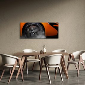 Tablou - Mașină sport portocalie (120x50 cm)