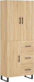 vidaXL Dulap înalt, stejar sonoma, 69,5x34x180 cm, lemn compozit