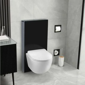 Rezervor incastrat Balneo Fix-Frame Glass Milky Black