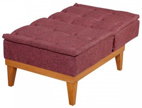 Set Canapea si Fotoliu, Lemn Solid, Fuoco, 2 Piese, Rosu Bordo