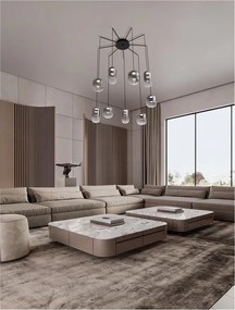 Lustra cu 9 pendule LED design modern AELIA