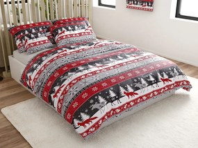 Lenjerie cocolino gri NOWY FOREST Dimensiune lenjerie de pat: 2 buc 70 x 90 cm | 200 x 220 cm