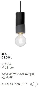 Pendul design italian realizat manual din ceramica PI, D.8cm