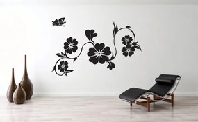 Autocolant de perete pentru interior cu motiv de flori simple 80 x 160 cm