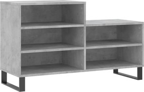 vidaXL Pantofar, gri beton, 102x36x60 cm, lemn prelucrat