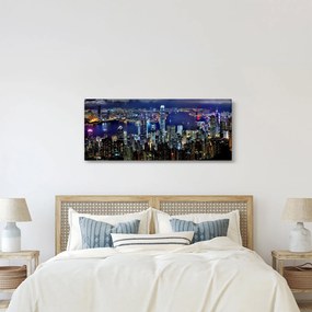 Tablou orașului nocturn (120x50 cm)
