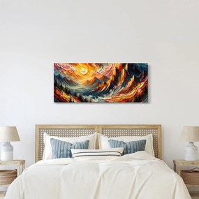 Tablou - Munte acoperit de soare (120x50 cm)