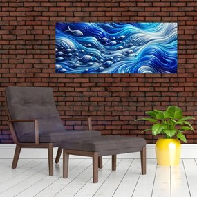 Tablou – Pești în valuri (120x50 cm)