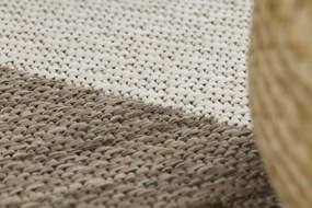 Covor sisal Floorlux 20489 şampanie si taupe Triunghiuri