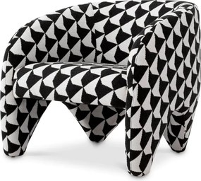 Fotoliu elegant design LUX Toledo, Zenith alb/ negru