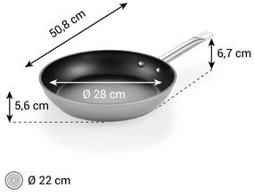 Tescoma Tigaie GrandCHEF+ diametru 28 cm, diam. 28 cm