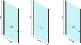 Cabina de dus de perete REA Rapid Slide 130x100 cm auriu periat