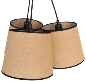 Lustră pe cablu Duolla ROSSA 3xE27/15W/230V d. 45 cm maro/negru