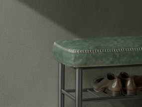 Banca cu raft pentru incaltaminte EKHO 80x30 cm, verde