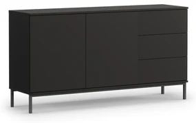 Comodă Quebec K2D3SZ (Negru mat). 1051863