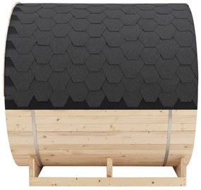 Vonkajšia sudová sauna Spitzbergen L dĺžka 190 cm priemer 190 cm (6 kW)