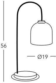 Lampă de masă NONNA 1xE27/60W/230V stejar/alb/verde Kolarz A1352.71.G