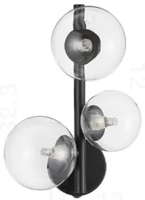 ODILLIA AP3 Matt Black Metal  Clear Glass