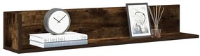 vidaXL Rafturi perete 2 buc., stejar fumuriu, 100x16,5x16,5 cm, lemn