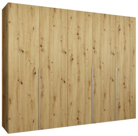 Dulap de haine 250 cm Alice 1 (Stejar artisan + Cașmir). 1126125