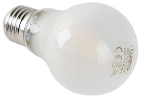 Set de 5 becuri LED cu filament E27 sticlă mată A60 2W 180lm 2700K