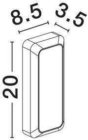 Aplica de perete LED pentru iluminat exterior IP54 APPIA