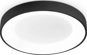 Ideal Lux - Plafonieră LED PLANET, 20 W, 230 V, CRI 90, Ø 40 cm, neagră