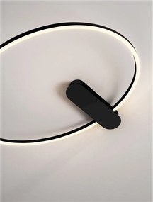 Lustra LED aplicata design modern minimalist KIKLOS negru