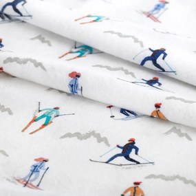 Lenjerie de pat dublă din flanelă AmeliaHome Snuggy Aspen, 200 x 220 cm