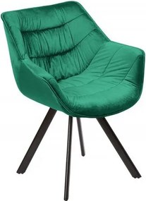 Scaun design retro Dutch Comfort, catifea verde smarald